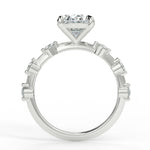 Stunning 2.11 CT Oval Moissanite Engagement Ring with Dainty Pave Design 6