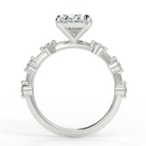 Stunning 2.11 CT Oval Moissanite Engagement Ring with Dainty Pave Design 6