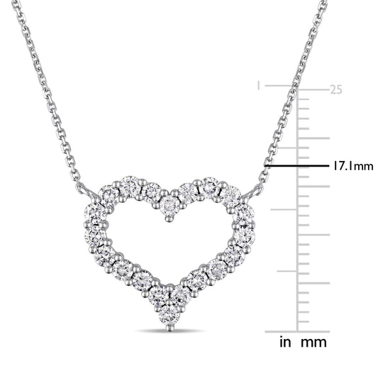 Round Cut Cubic Zirconia in 925 Sterling Silver Necklace 2