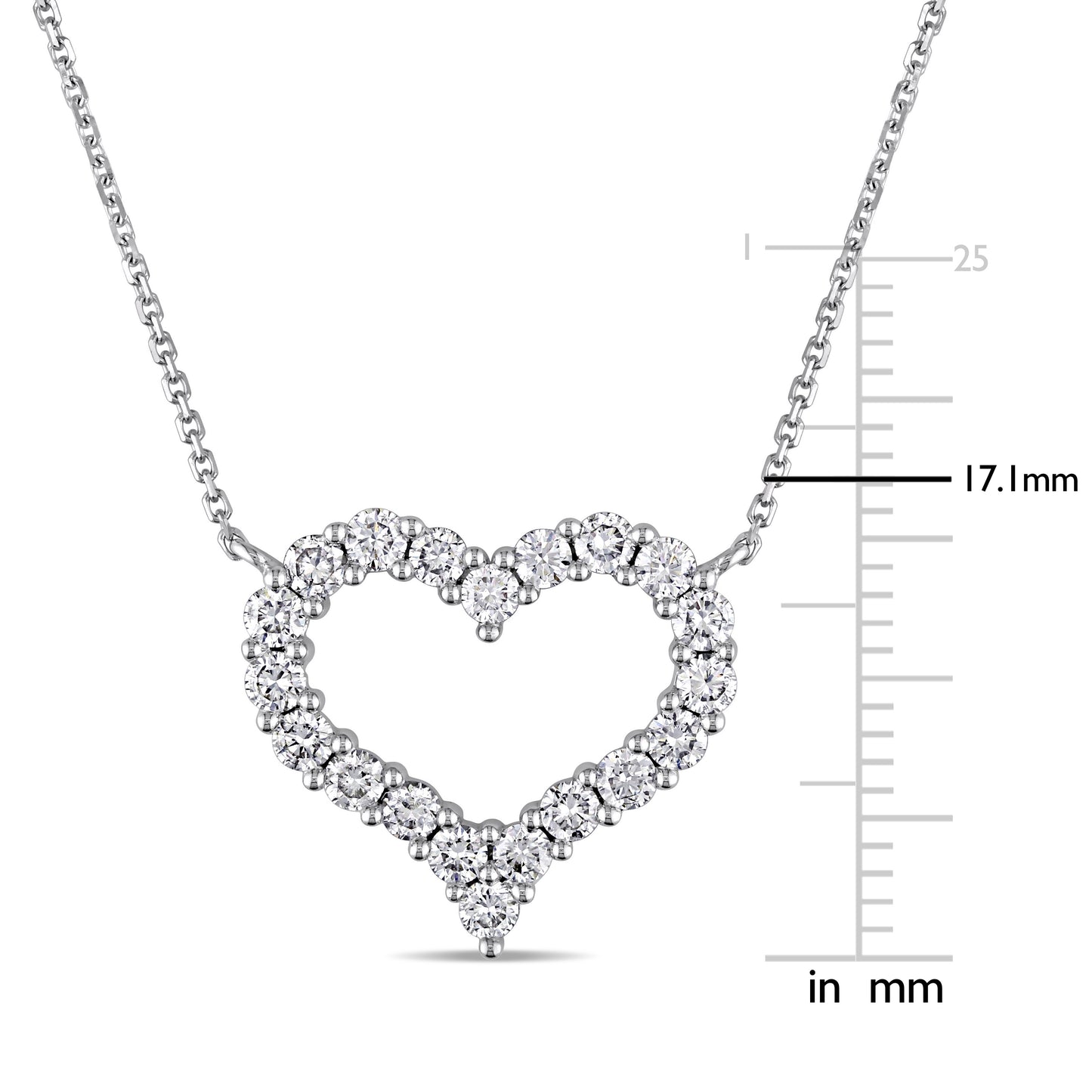 Round Cut Cubic Zirconia in 925 Sterling Silver Necklace 5