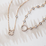 0.25 CT Round Aquamarine Lab Made Diamond- March Birthstone Necklace 6