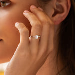 Stunning 0.5 CT Emerald Moissanite Engagement Ring With Solitaire Design 5