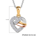 Round Cut Cubic Zirconia in 925 Sterling Silver Necklace 7