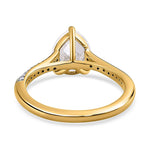 Pear Cut Pave Style Cubic Zirconia in 925 Sterling Silver Ring 5