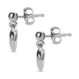 Round Cut Cubic Zirconia in 925 Sterling Silver Earrings 4