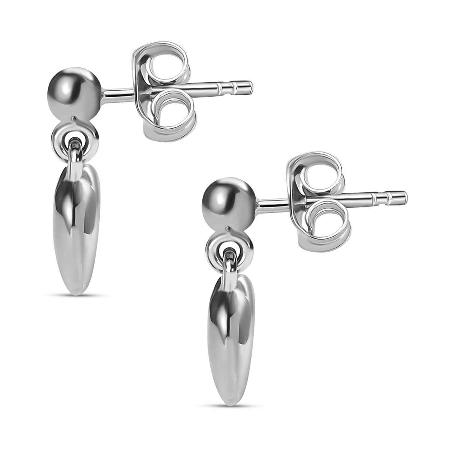 Round Cut Cubic Zirconia in 925 Sterling Silver Earrings 4