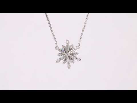 Round Cut Cubic Zirconia in 925 Sterling Silver Necklace 4