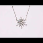 Round Cut Cubic Zirconia in 925 Sterling Silver Necklace 7