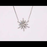 Round Cut Cubic Zirconia in 925 Sterling Silver Necklace 7