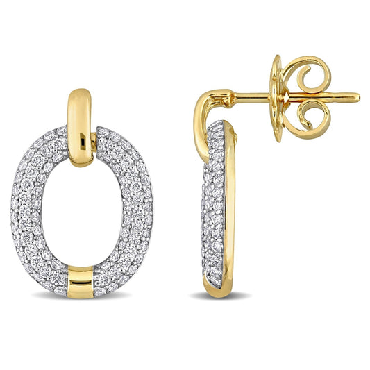 Round Cut Cubic Zirconia in 925 Sterling Silver Earrings 1