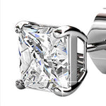Round Cut Cubic Zirconia in 925 Sterling Silver Earrings 2