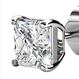 Round Cut Cubic Zirconia in 925 Sterling Silver Earrings 2