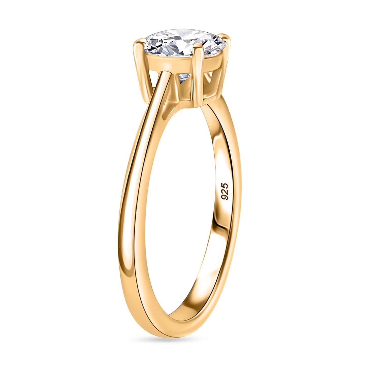 Round Cut Solitaire Style Cubic Zirconia in 925 Sterling Silver Jewelry 4
