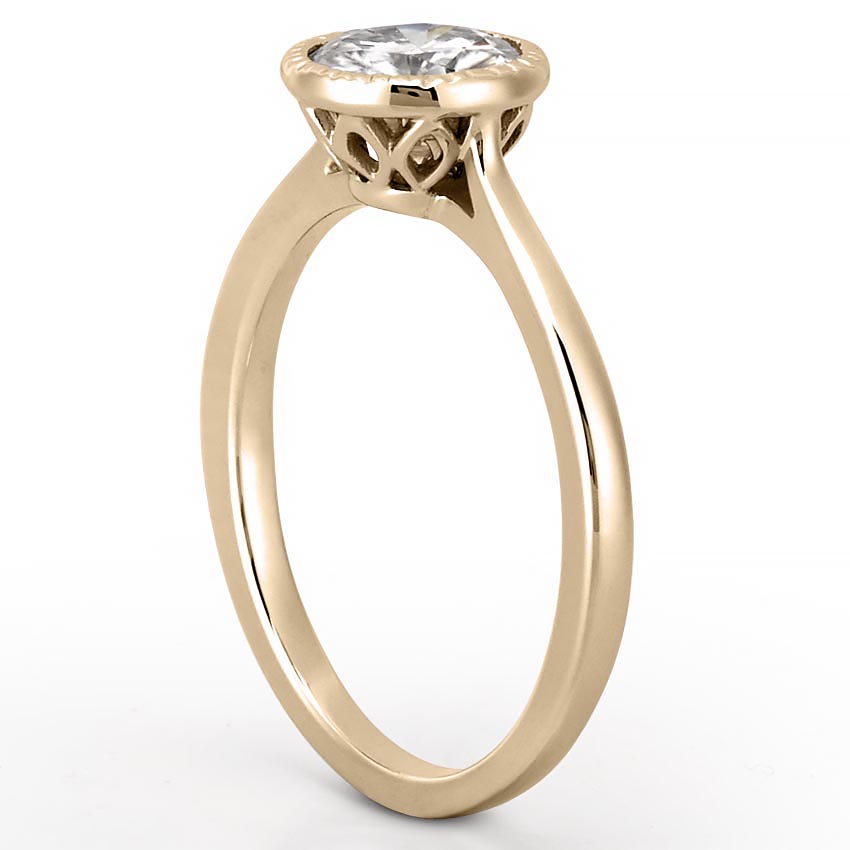 Stunning 0.50-1.50 CT Round Moissanite Engagement Ring With Bezel Design 2