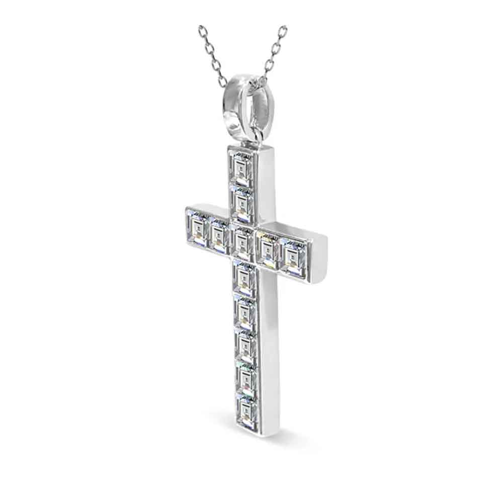 Round Cut Cubic Zirconia in 925 Sterling Silver Necklace 2