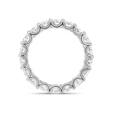 Stunning 3.8 TCW Oval Moissanite Stones Full Eternity Wedding Bands 4