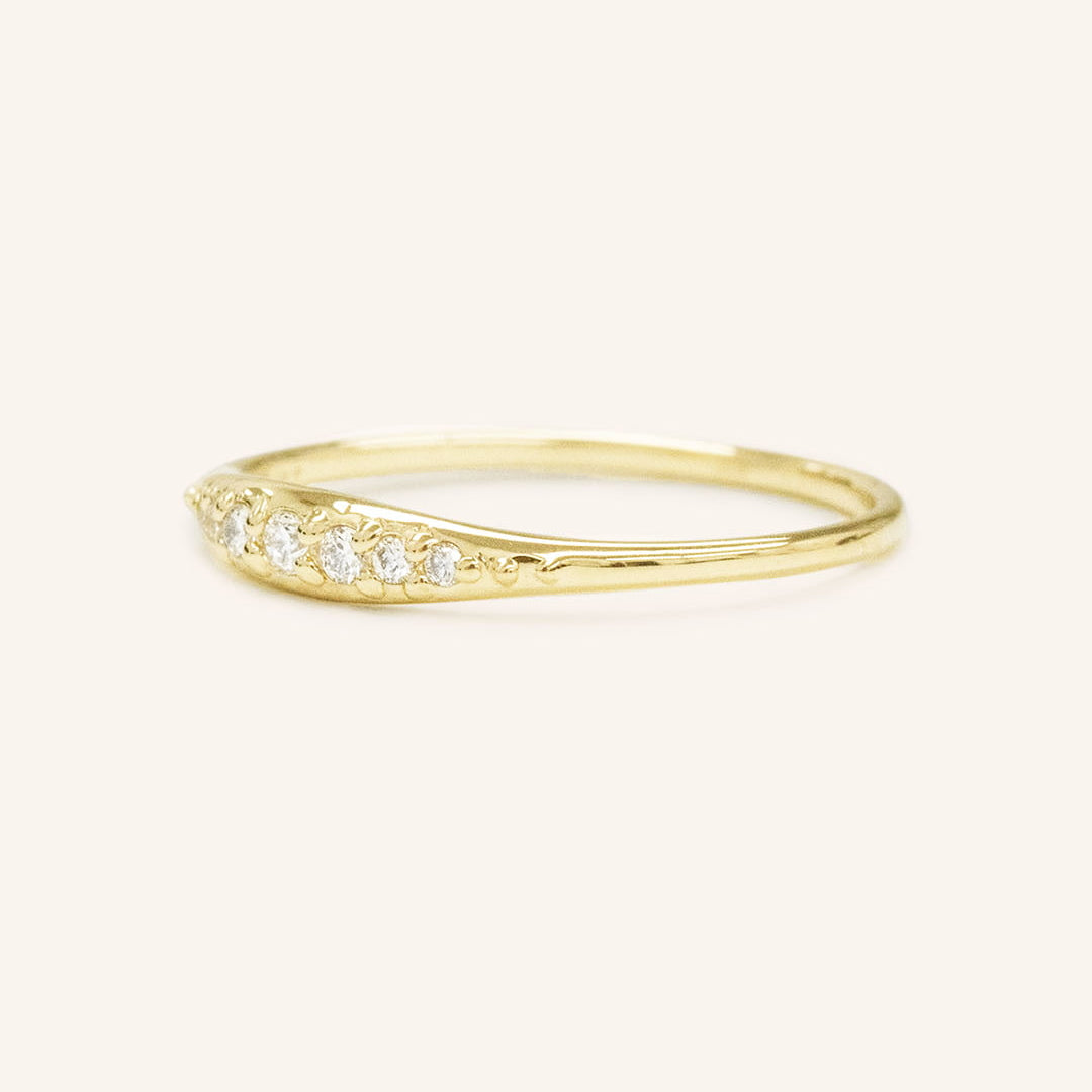 Stunning 0.2 TCW Round Moissanite Stones Snuggery Wedding Bands 2
