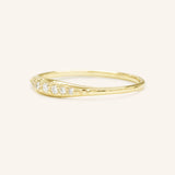 Stunning 0.2 TCW Round Moissanite Stones Snuggery Wedding Bands 2