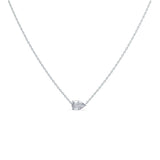 1.0 CT East West Pear Cut Moissanite Diamond Solitaire Pendant Necklace in Solid Gold 5