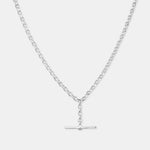 Round Cut Cubic Zirconia in 925 Sterling Silver Necklace 1