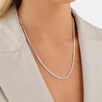 Round Cut Cubic Zirconia in 925 Sterling Silver Necklace 5
