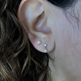 0.20 TCW Round Cut Moissanite Studs Earrings in Gold 3