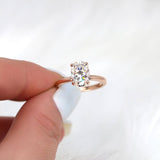 Stunning 2.5 CT Oval Moissanite Engagement Ring with Solitaire Design 6