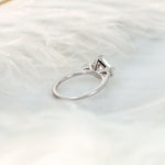 Stunning 2.20 CT Asscher Moissanite Engagement Ring with Three Stone Design 2