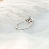 Stunning 2.20 CT Asscher Moissanite Engagement Ring with Three Stone Design 2