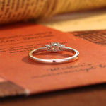 Stunning 1.0 CT Round Cut Moissanite Engagement Ring with Three Stone Design 3