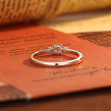 Stunning 1.0 CT Round Cut Moissanite Engagement Ring with Three Stone Design 3
