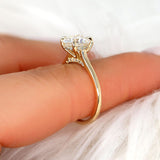Stunning 2.0 CT Round Moissanite Engagement Ring with Hidden Halo Design 6