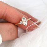 Stunning 1 CT Marquise Moissanite Engagement Ring with Cluster Design 8