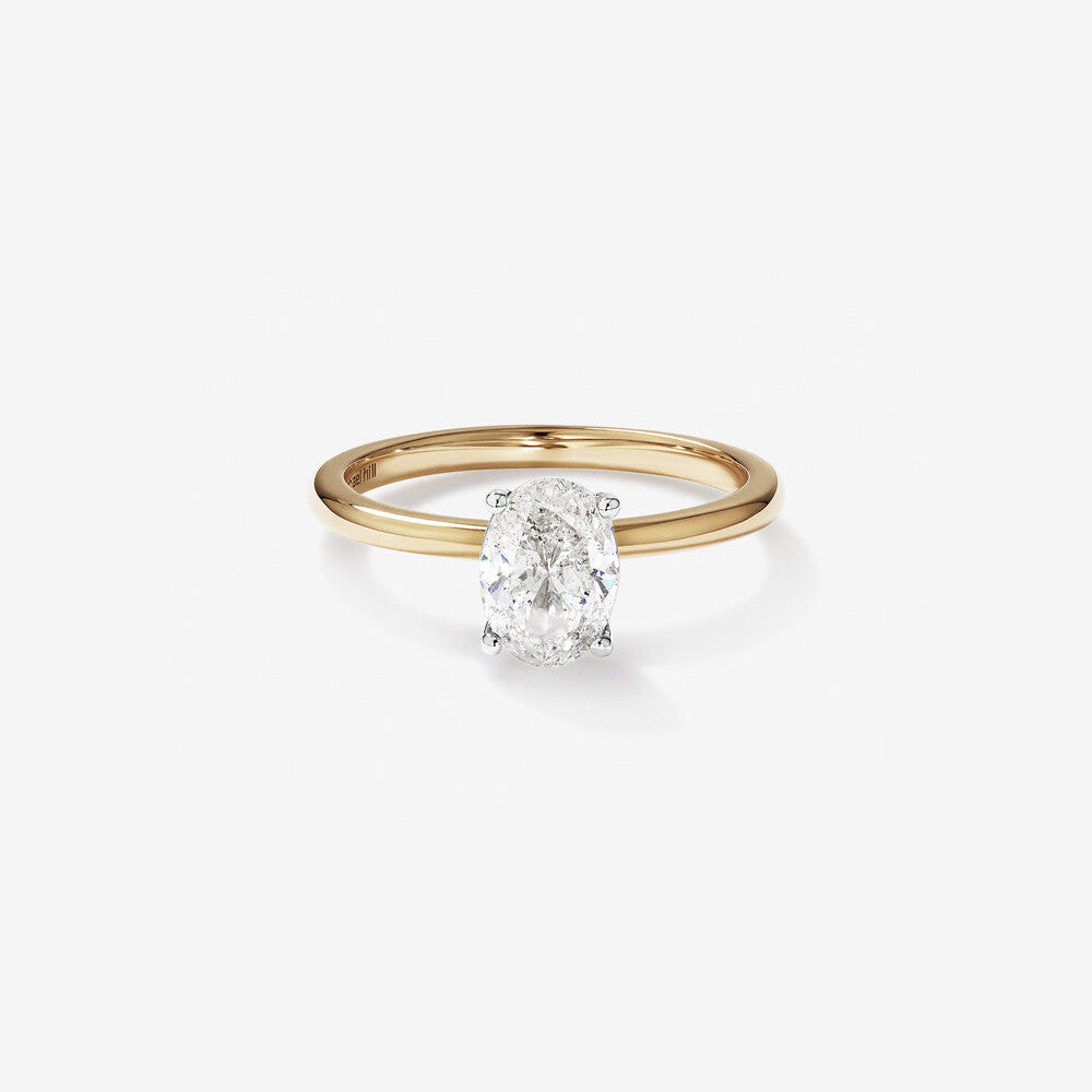 Stunning 1.0 CT Oval Moissanite in Solitaire Design Engagement Ring 1