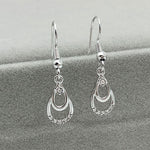 Round Cut Cubic Zirconia in 925 Sterling Silver Earrings 6