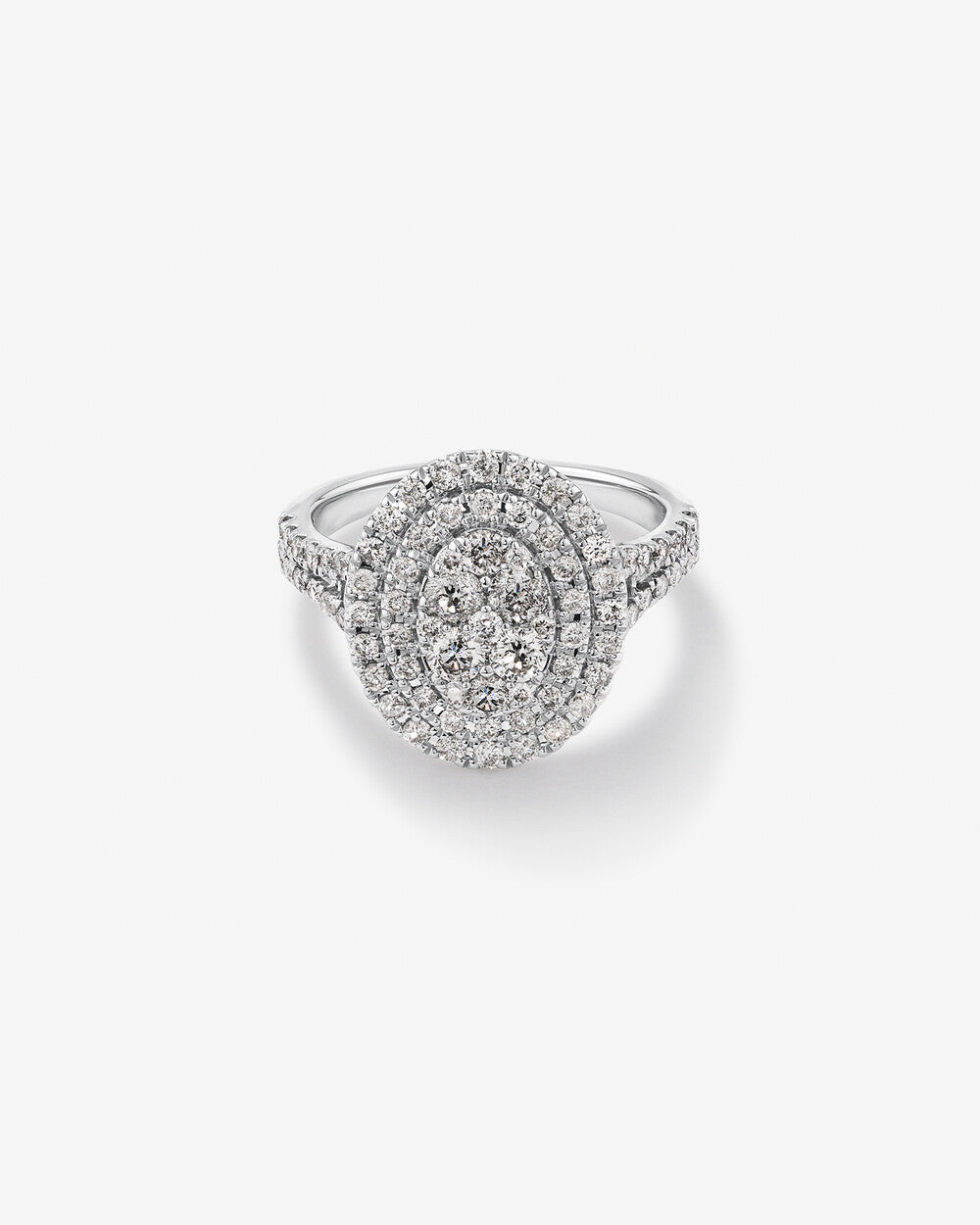 Stunning 1.5 TCW Round Moissanite Engagement Ring in Clusters Design 1