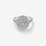Stunning 1.5 TCW Round Moissanite Engagement Ring in Clusters Design 1