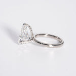 Stunning 3.0 CT Pear Cut Moissanite Engagement Ring with Solitaire Design 3