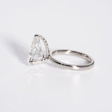 Stunning 3.0 CT Pear Cut Moissanite Engagement Ring with Solitaire Design 3