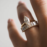 Stunning 3.30 TCW Emerald Moissanite Stones Half Eternity Wedding Bands 3