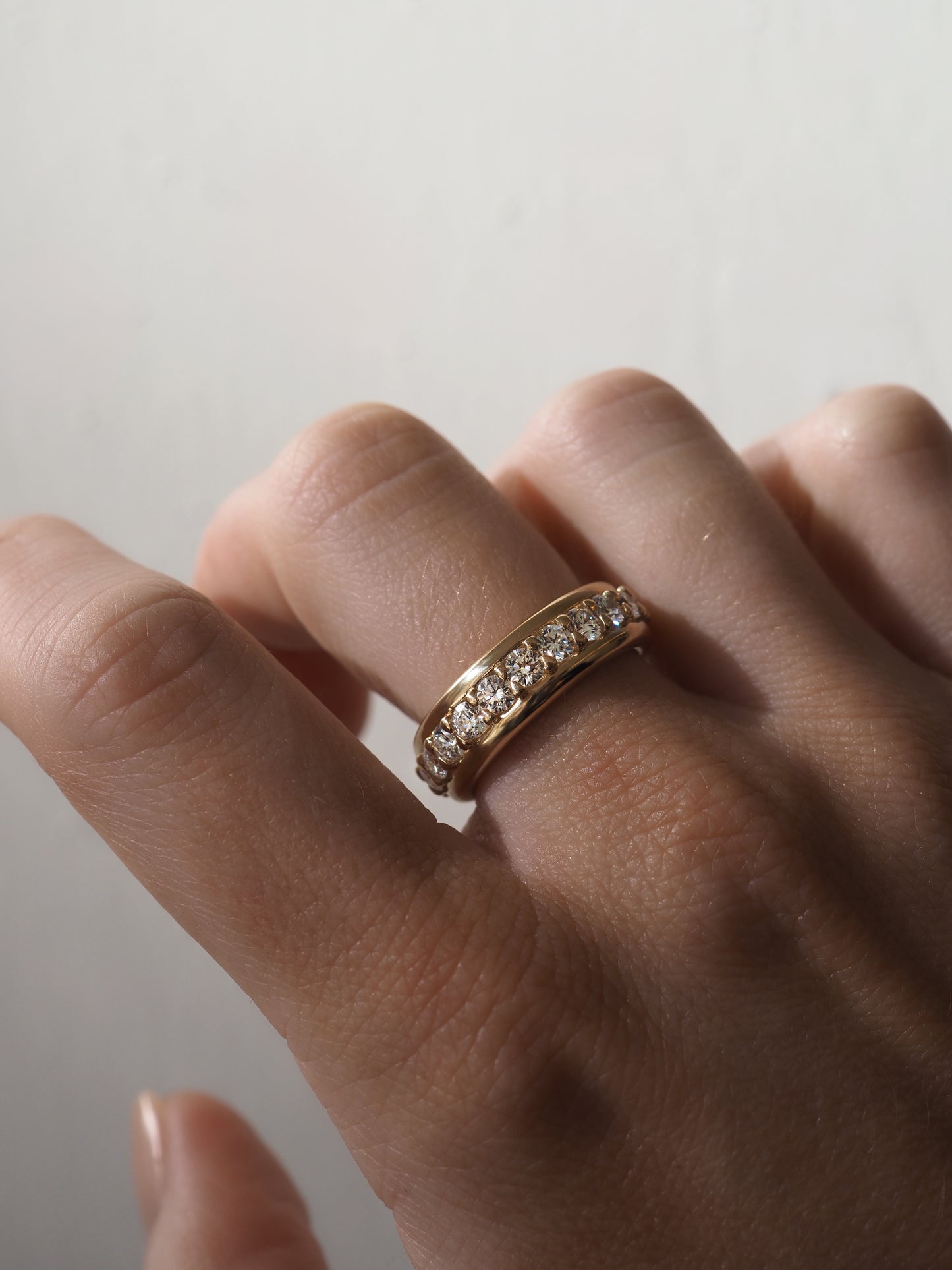 Stunning 2.20 TCW Round Moissanite Stones Full Eternity Wedding Bands 3