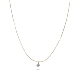 0.30 CT Round Moissanite Diamond Smiley Pendant Necklace in Solid Gold 3