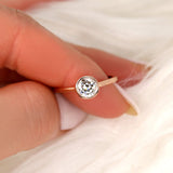 Stunning 0.75 CT Round Moissanite Engagement Ring With Bezel Design 6