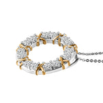 Round Cut Cubic Zirconia in 925 Sterling Silver Necklace 4