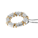 Round Cut Cubic Zirconia in 925 Sterling Silver Necklace 4