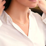 Customized Letter Pendant Necklace in Solid Gold 5