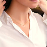 Customized Letter Pendant Necklace in Solid Gold 5