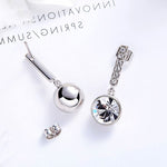 Round Cut Cubic Zirconia in 925 Sterling Silver Earrings 5