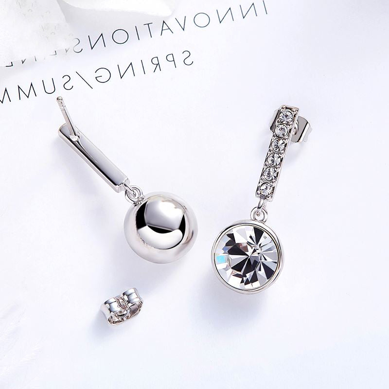 Round Cut Cubic Zirconia in 925 Sterling Silver Earrings 5