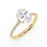 Stunning 2.0 CT Oval Moissanite Engagement Ring with Split Shank Design 5